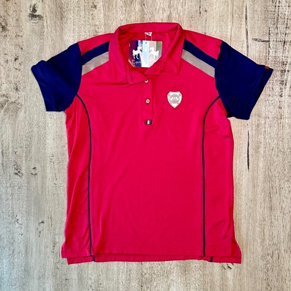 Equine Couture Carrington Short Sleeve Polo Style Riding Shirt - Picture 1 of 11